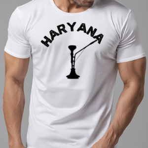 Haryana Hookah T-Shirt for Men | Haryanvi Style Polyester Tee